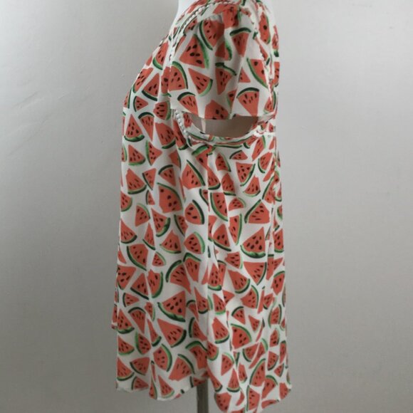 Anthropologie Maeve Watermelon Blouse 12 - Picture 5 of 10